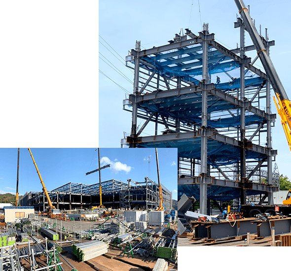 大型建築・戸建て住宅の建方工事